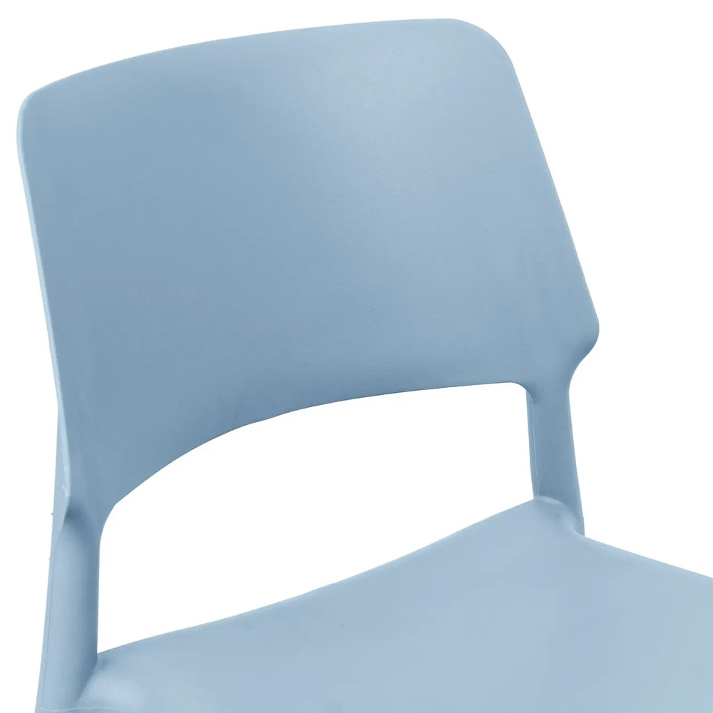 Пластиковый стул на ножках из массива бука Ferret Blue