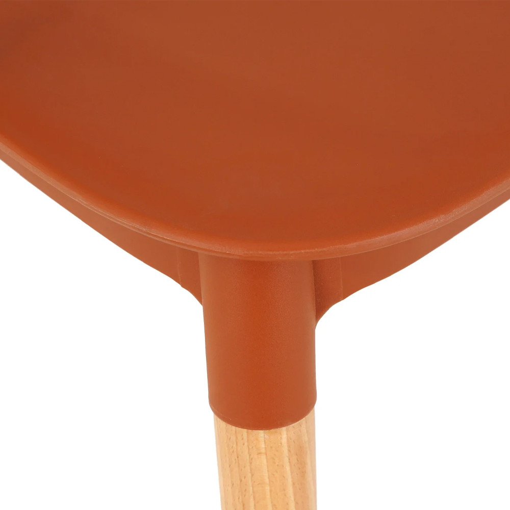 Пластиковый стул на ножках из массива бука Ferret Spiral Brown