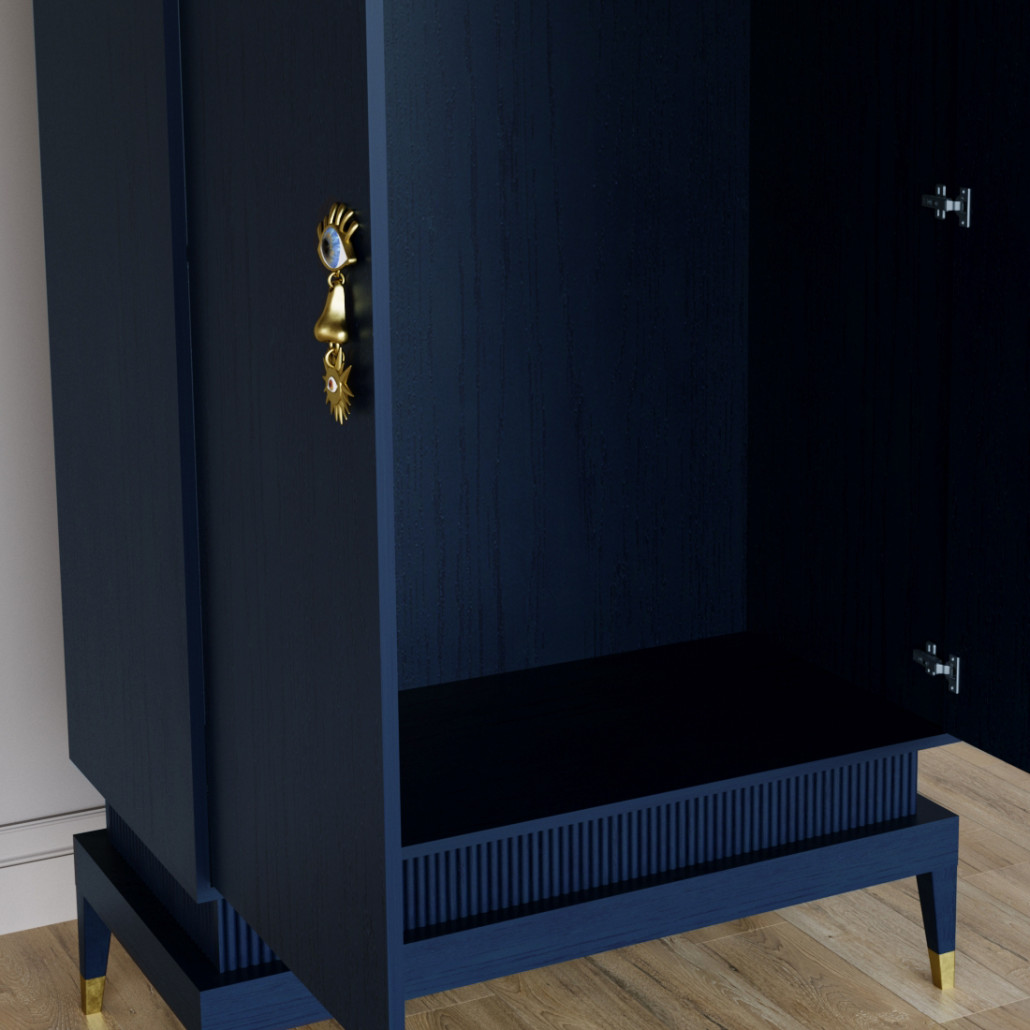 Платяной шкаф Elsa Dreams Blue с 2-мя фасадами