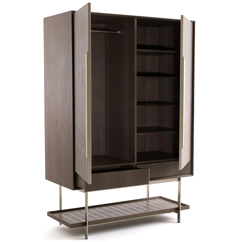 Платяной шкаф из серого дуба Sawada Gray Oak Wardrobe