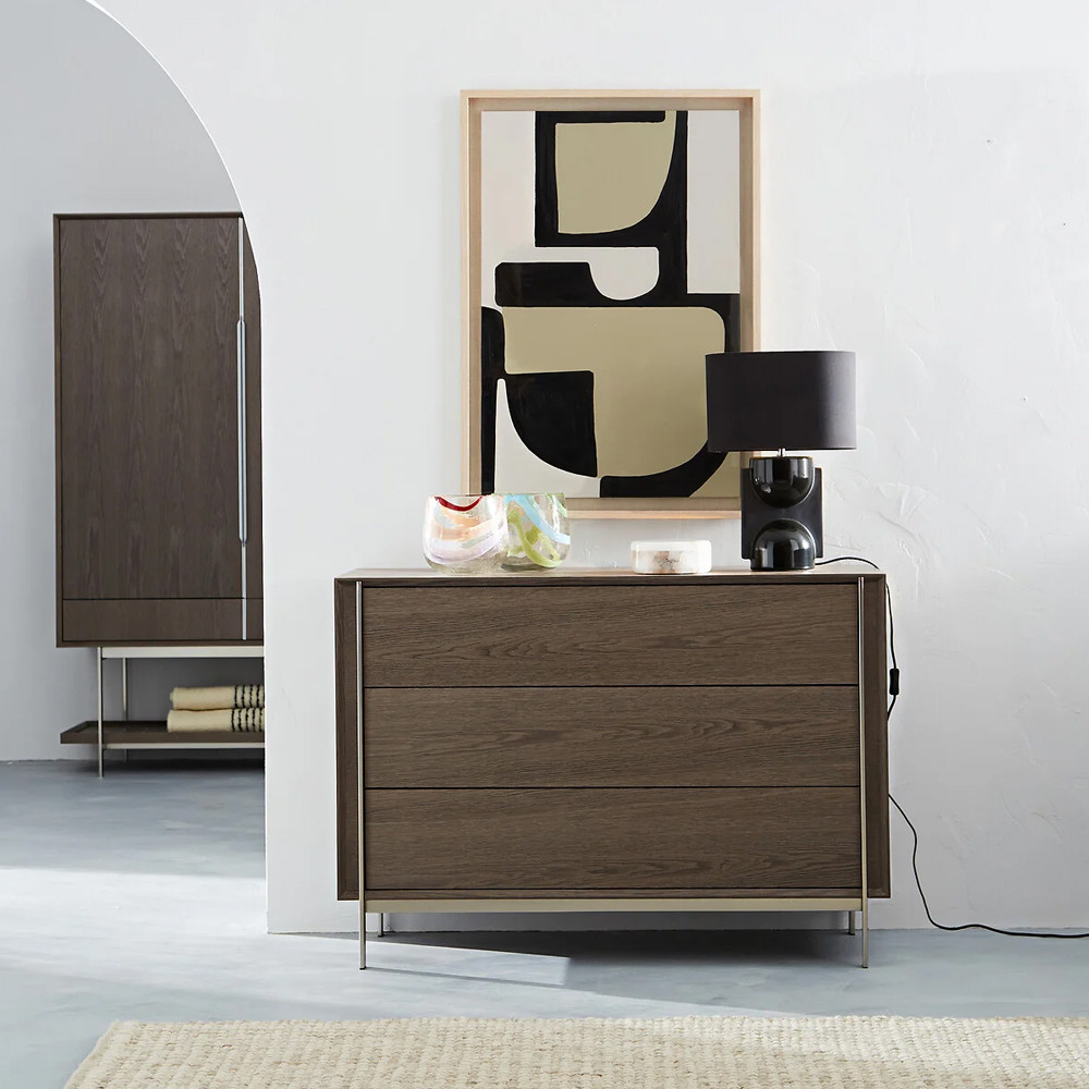 Платяной шкаф из серого дуба Sawada Gray Oak Wardrobe