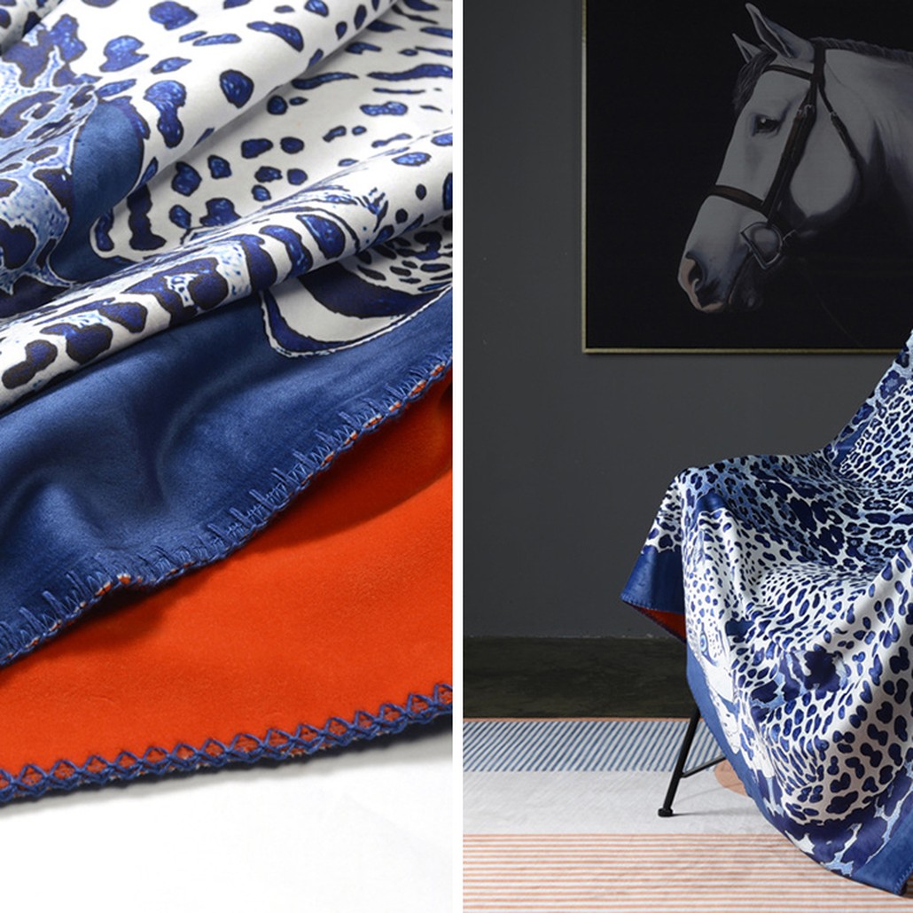 Плед Hermes Leopards Blue