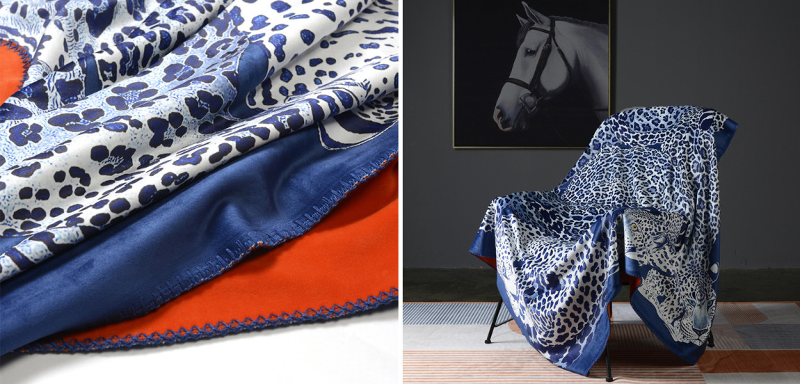 Плед Hermes Leopards Blue