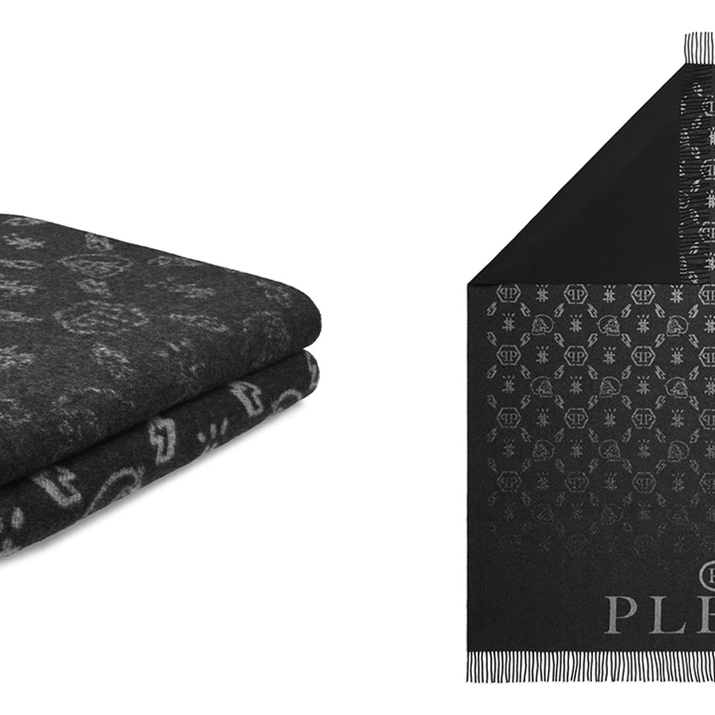 Плед Philipp Plein Plaid Cashmere Monogram
