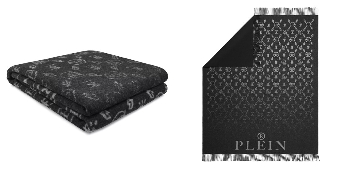 Плед Philipp Plein Plaid Cashmere Monogram