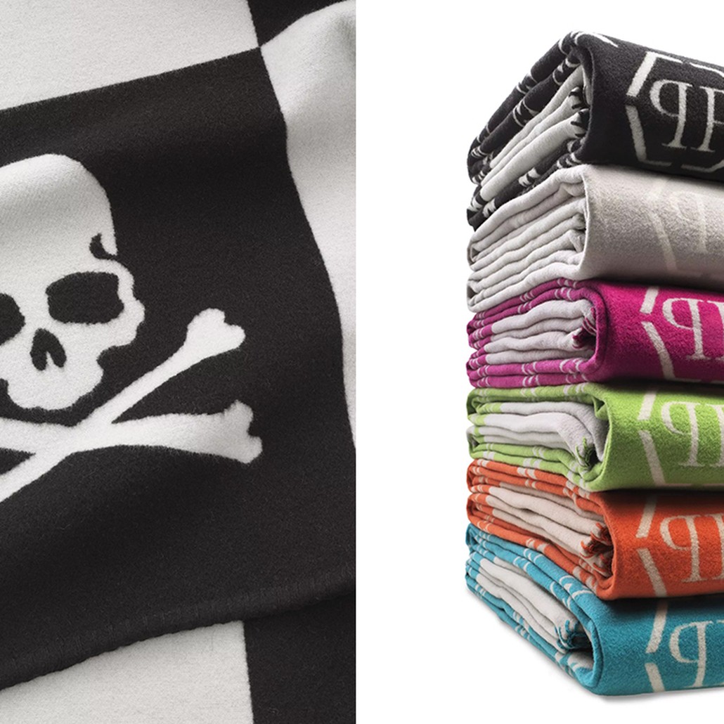 Плед Philipp Plein Plaid Cashmere Skull