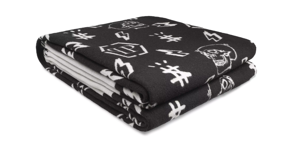 Плед Philipp Plein Plaid Cashmere Skull
