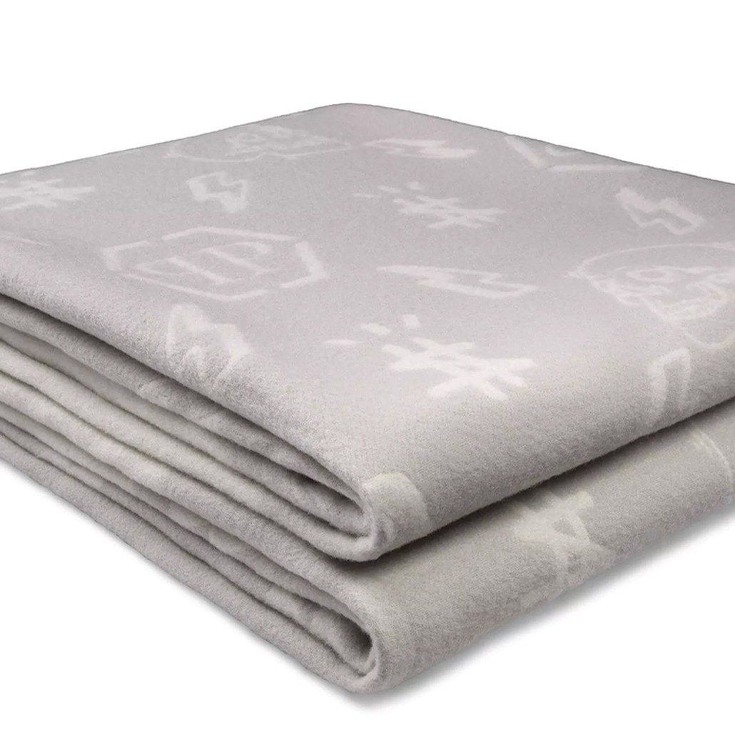 Плед Philipp Plein Plaid Cashmere Skull Grey