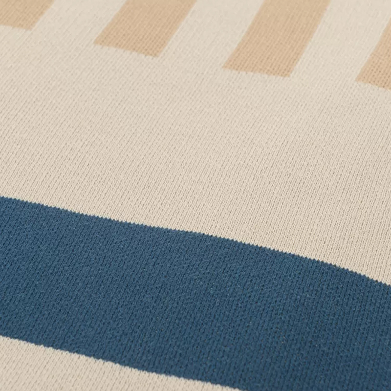 Плед из хлопка с геометрическим рисунком Elan Stripe