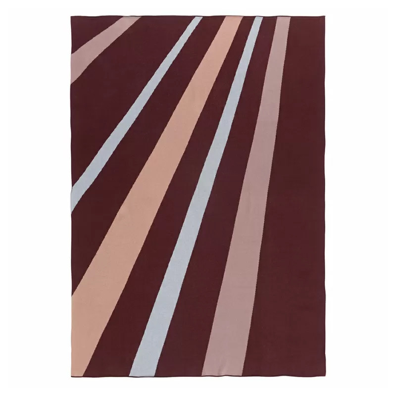 Плед из хлопка с геометрическим рисунком Elan Stripe Addison