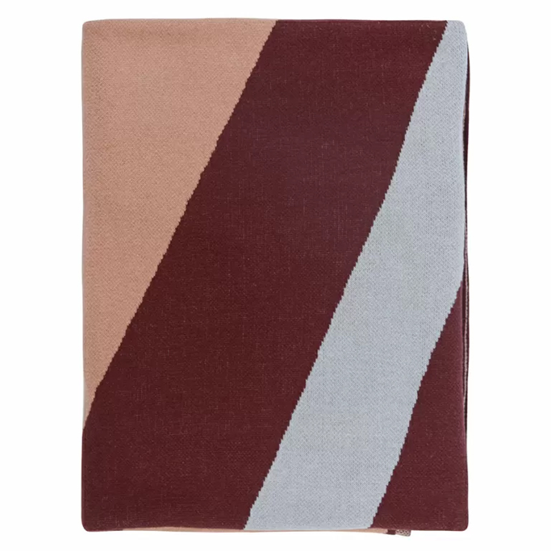 Плед из хлопка с геометрическим рисунком Elan Stripe Addison