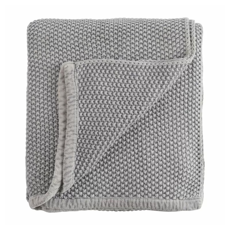 Плед из хлопка серого цвета Waffle Comfort