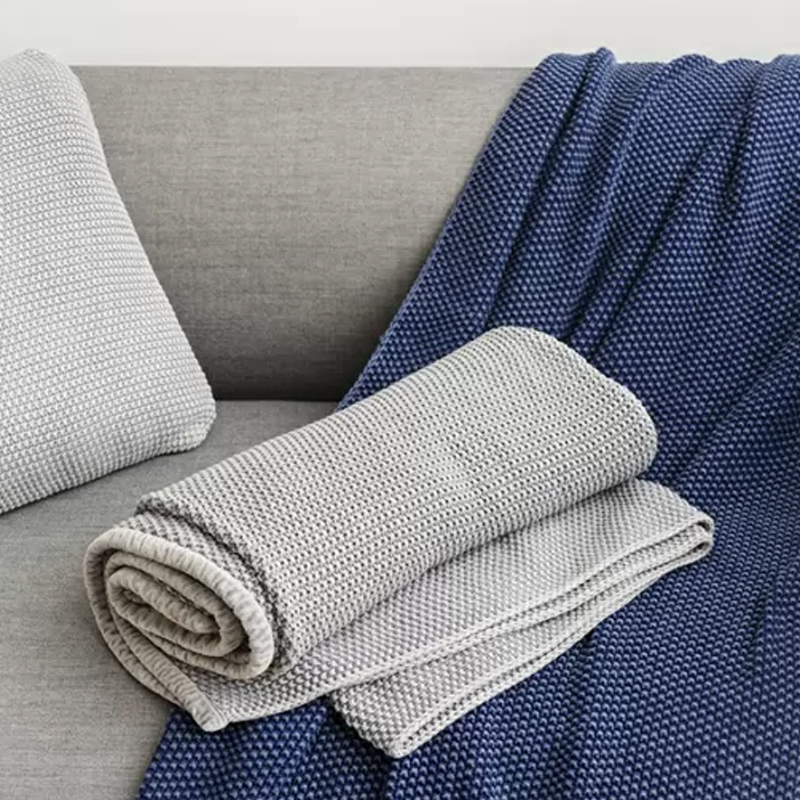 Плед из хлопка серого цвета Waffle Comfort