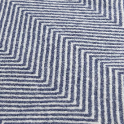 Плед из шерсти мериноса темно-синего цвета 130×180 см Indigo Waves