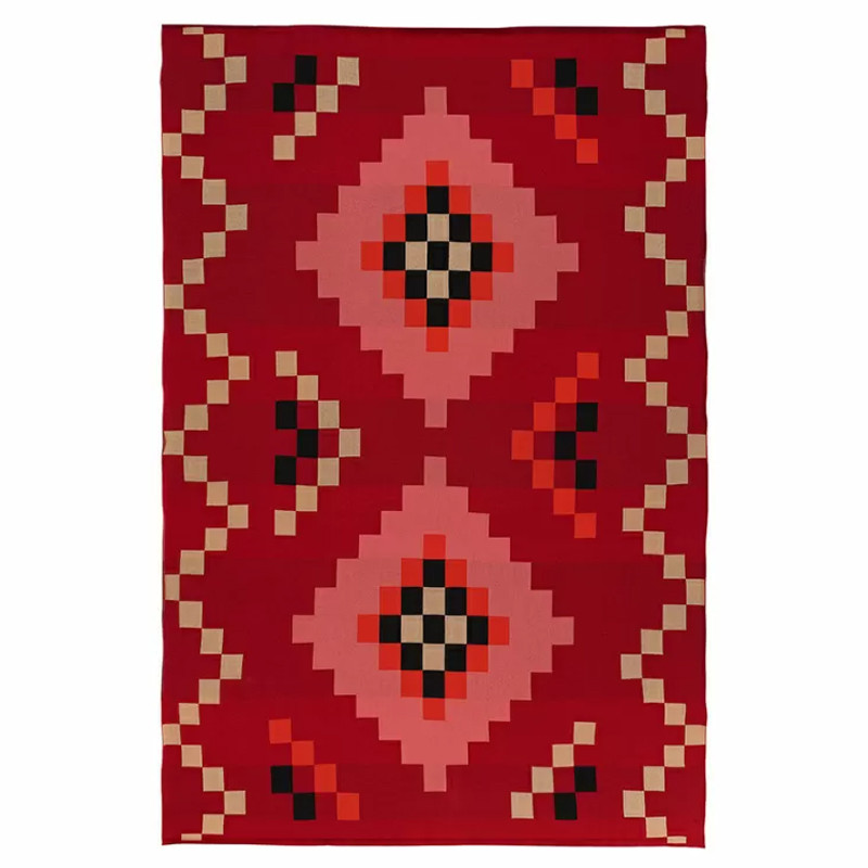 Плед хлопковый по мотивам башкирских орнаментов Ural and Siberian Patterns