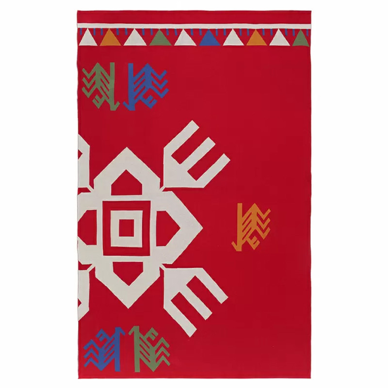 Плед хлопковый по мотивам чувашских орнаментов Ural and Siberian Patterns
