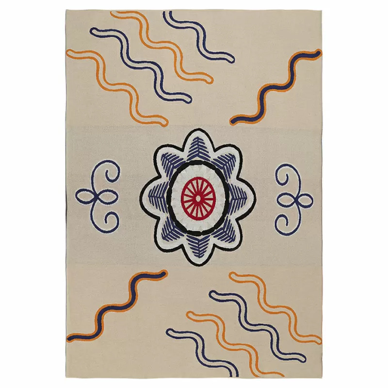 Плед хлопковый по мотивам эвенских орнаментов Ural and Siberian Patterns