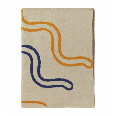 Плед хлопковый по мотивам эвенских орнаментов Ural and Siberian Patterns