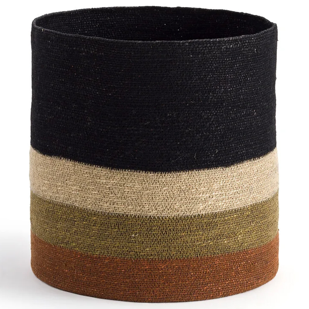 Плетеная корзина в полоску Iweala Wicker Basket