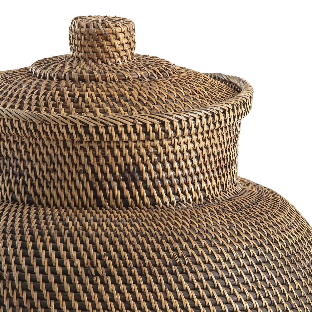 Плетеная корзина из ротанга и бамбука Wicker Vase Basket