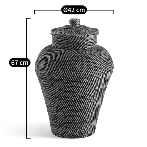 Плетеная корзина из ротанга и бамбука Wicker Vase Basket