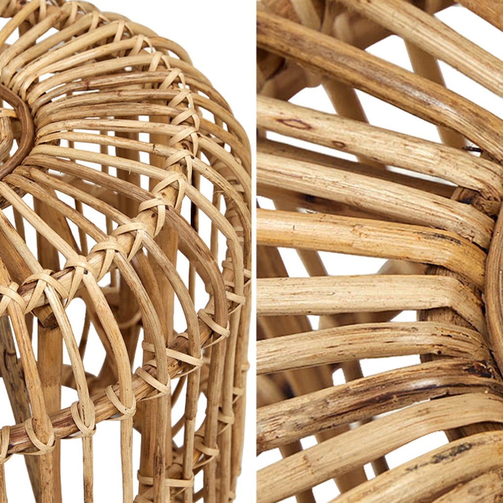 Плетеный приставной столик Wicker Side Table