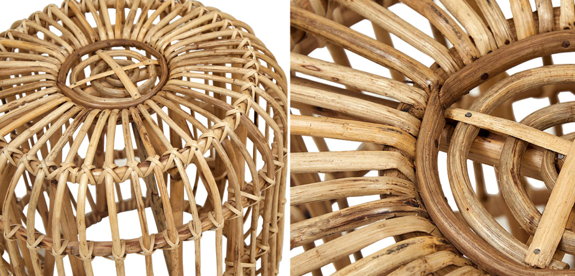 Плетеный приставной столик Wicker Side Table