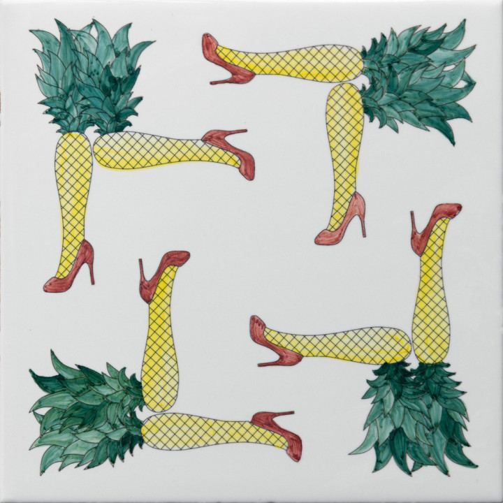 Плитка дизайнерская с рисунком Пина Колада