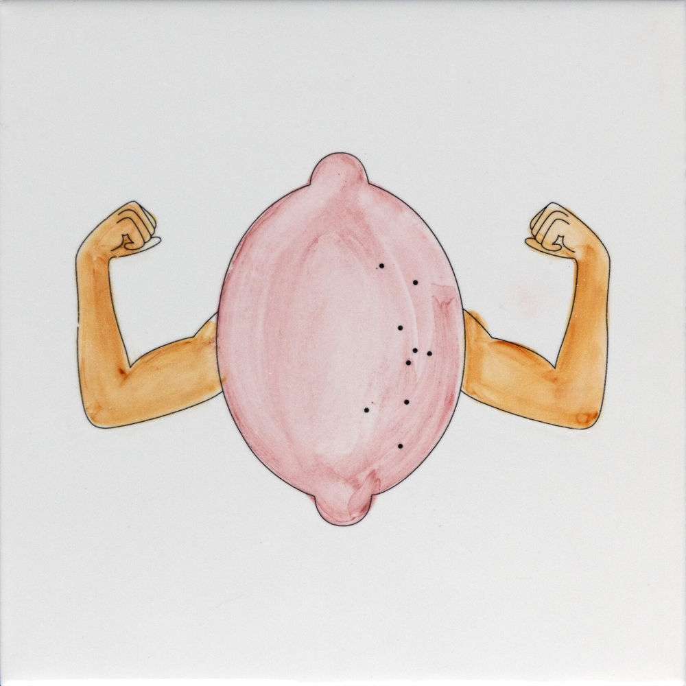 Плитка дизайнерская с узором Лимон