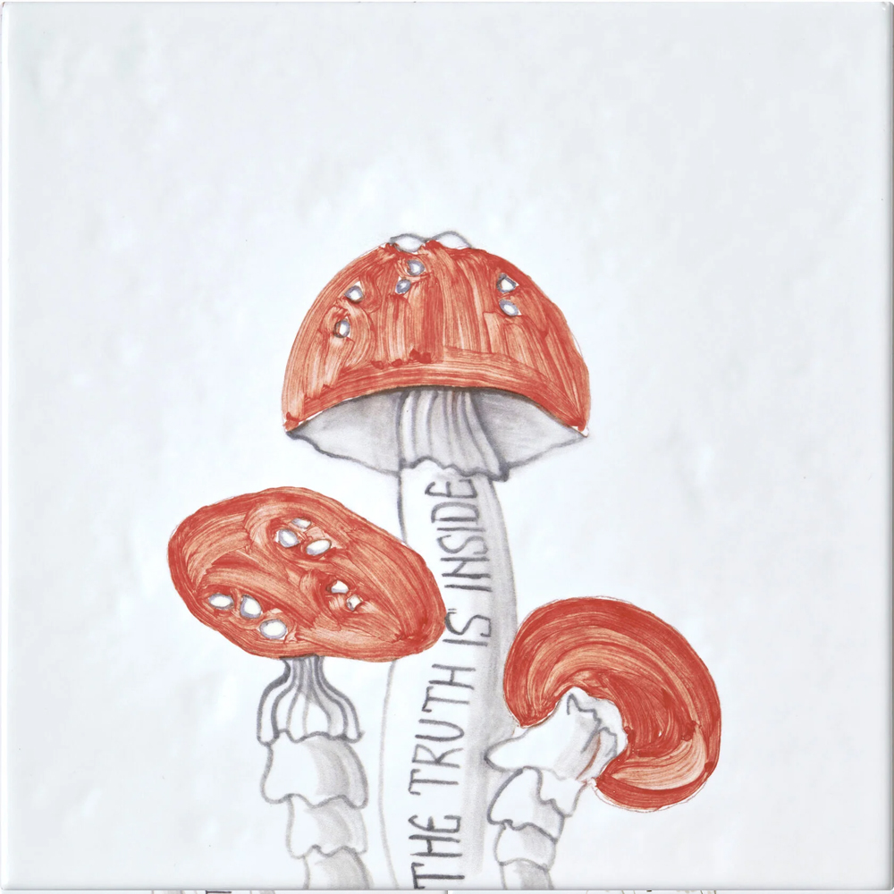 Плитка с узором Мухомор