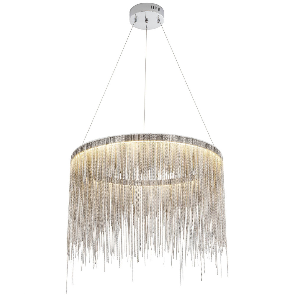 Подвесная кольцевая люстра с металлическими цепочками Fringe Chain Horizontal Ring Light