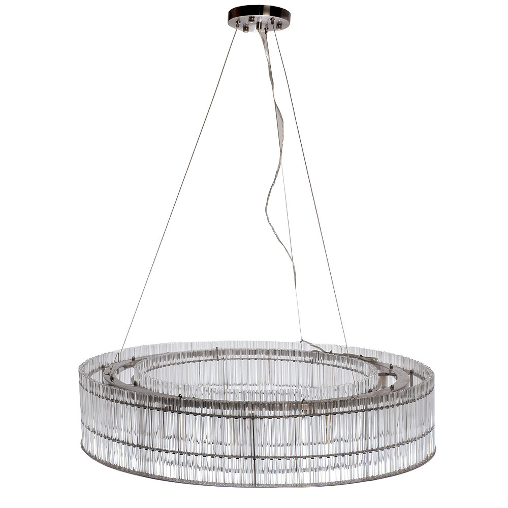 Подвесная люстра в форме круга Light Source Antique Nickel