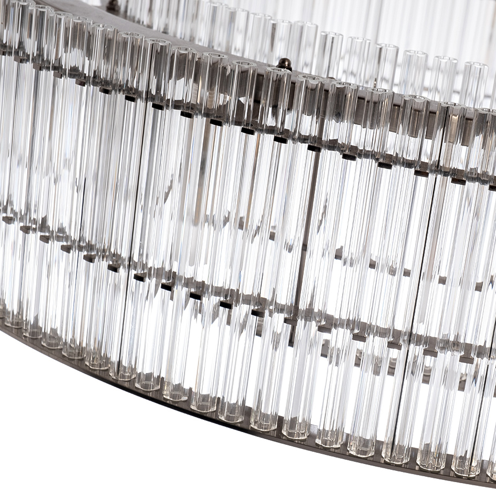 Подвесная люстра в форме круга Light Source Antique Nickel