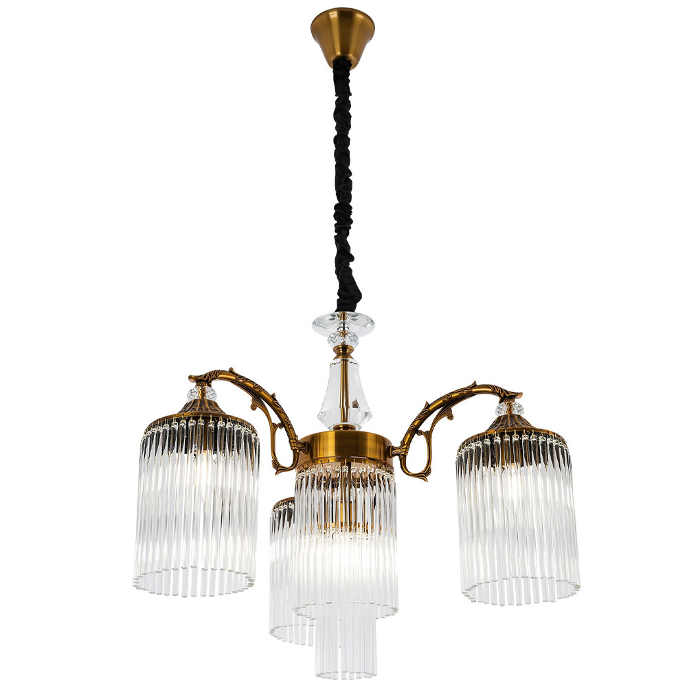 Подвесная люстра с плафонами с виде трубчатых хрустальных подвесок Cadice Chandelier