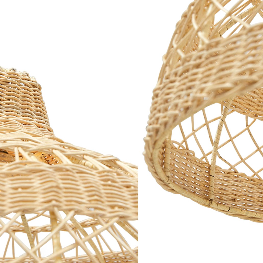 Подвесная люстра с плетеным абажуром Eman Wicker Chandelier