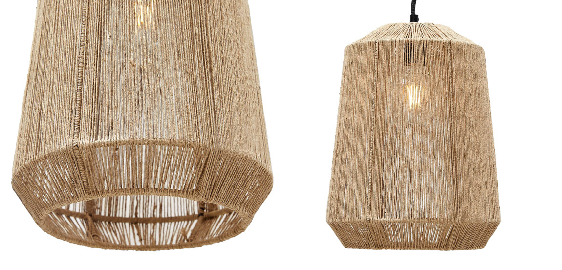 Подвесная люстра с плетеным плафоном Uma Wicker Chandelier