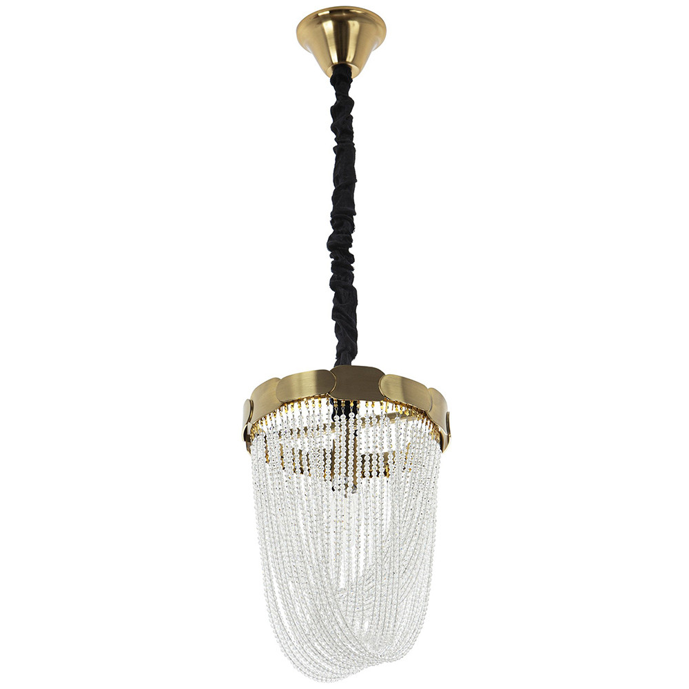 Подвесная люстра с хрустальными подвесками Riche Crystal Metal Chandelier 1