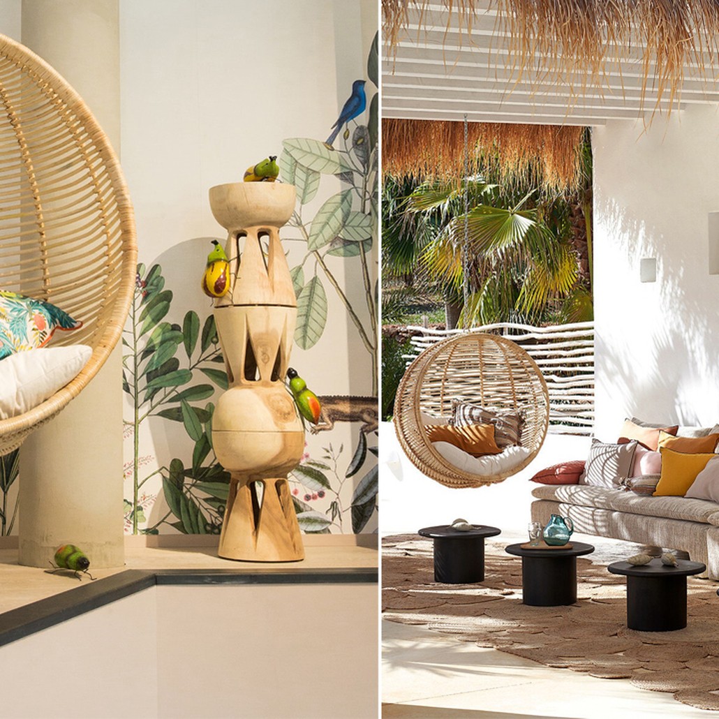 Подвесное кресло Wicker Hanging Chair