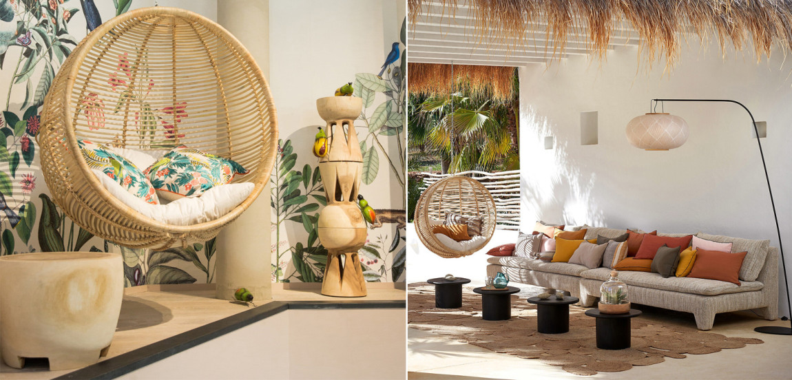 Подвесное кресло Wicker Hanging Chair