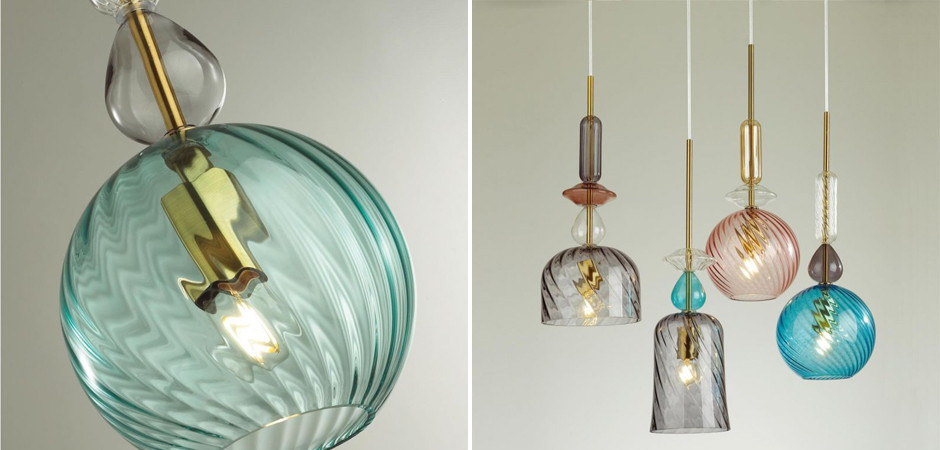 Подвесной Geometry Glass Бирюзовый