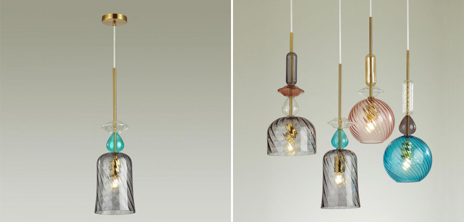 Подвесной Geometry Glass Голубой