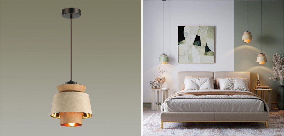 Подвесной Marmite с отделкой из кожи светло-коричневого,бежевого цвета