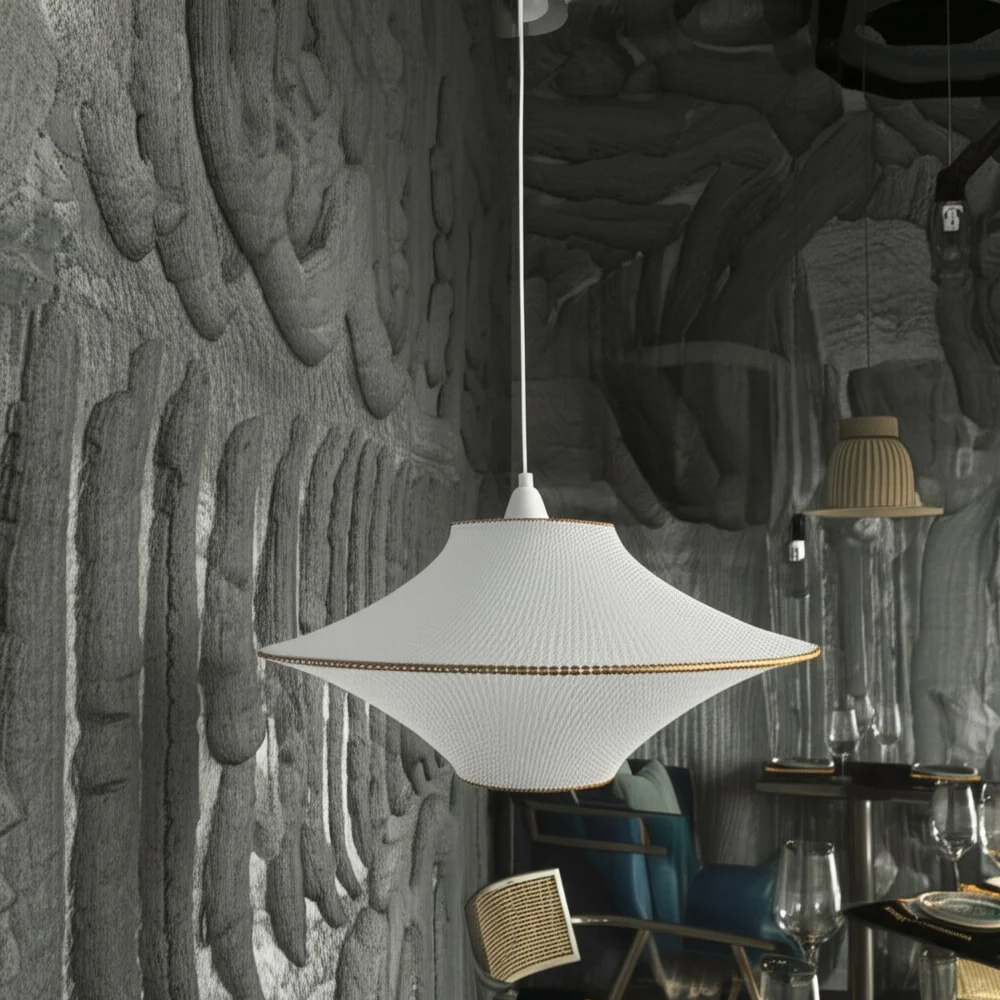 Подвесной вязаный белый светильник «Звезда Востока 01»