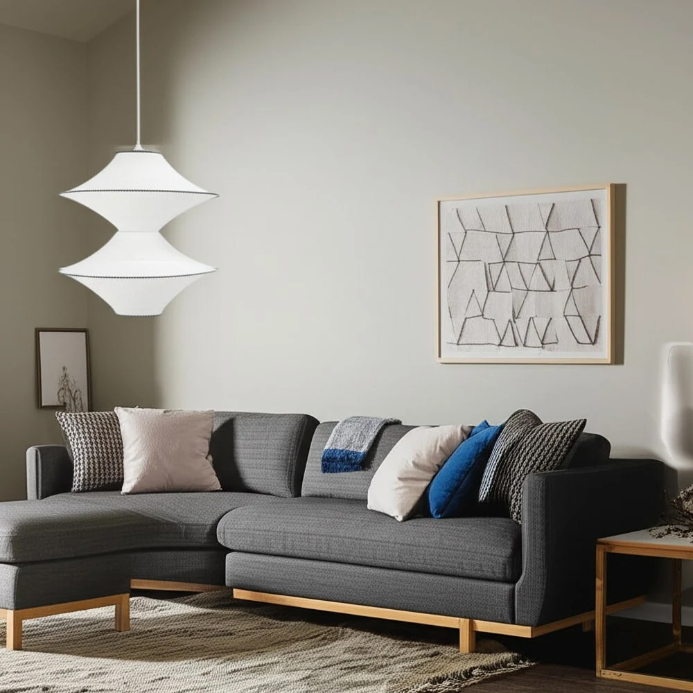 Подвесной вязаный белый светильник «Звезда Востока 02»