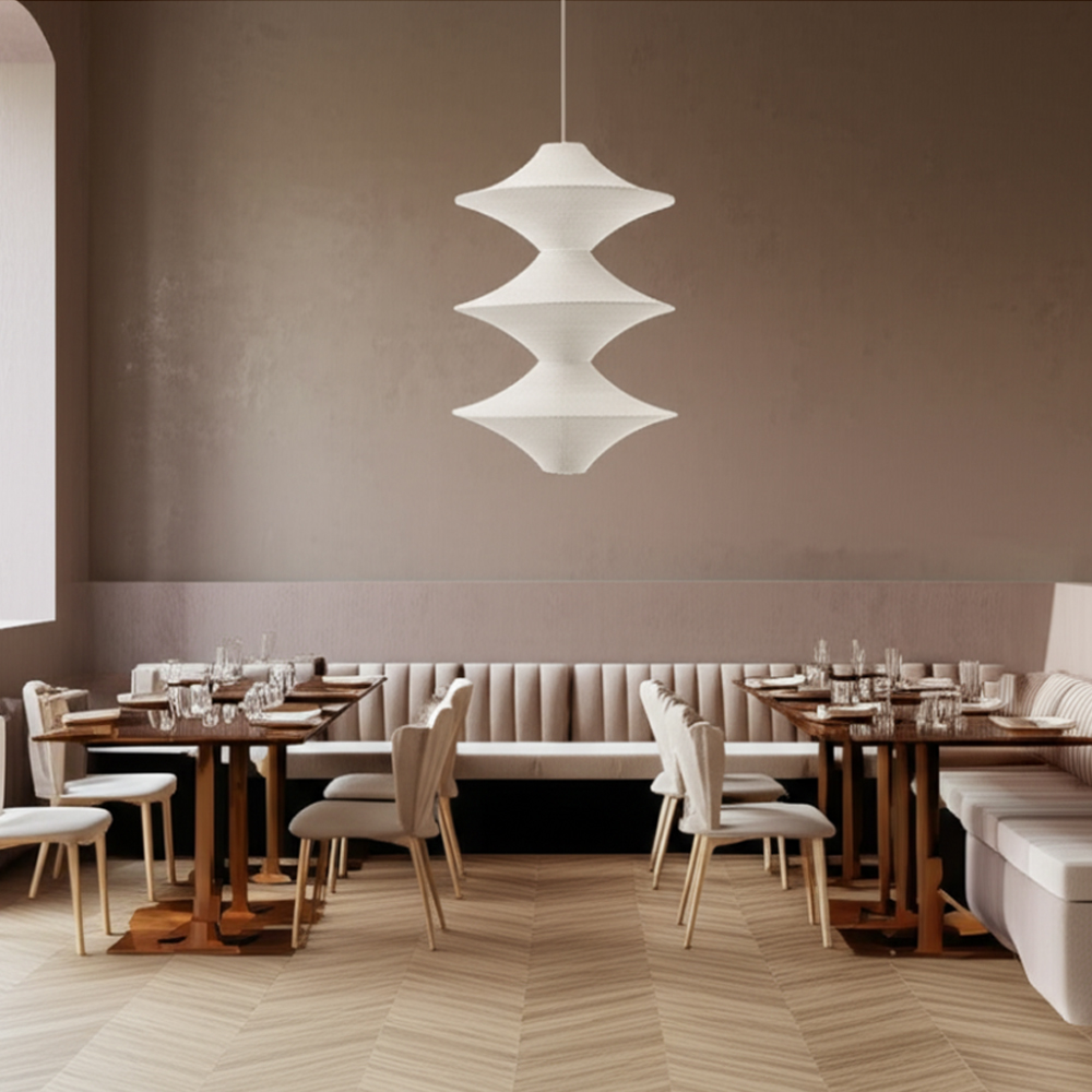 Подвесной вязаный белый светильник «Звезда Востока 03»