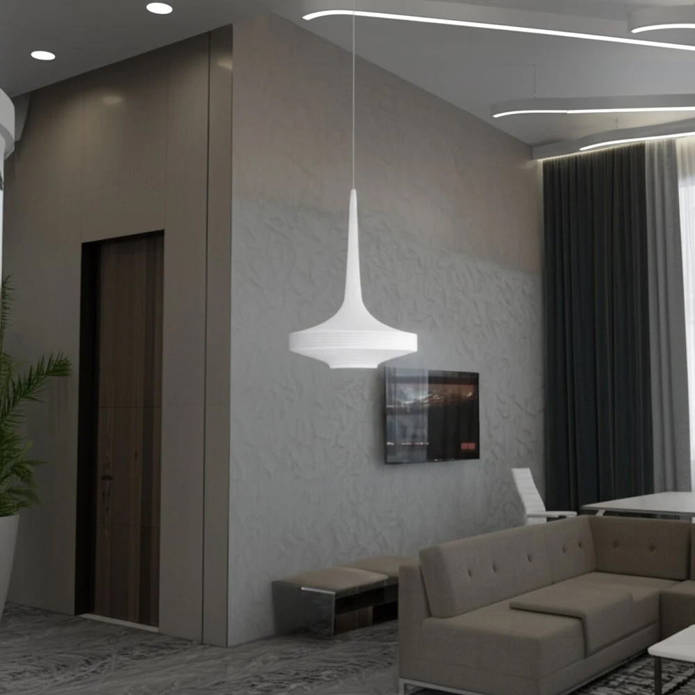 Подвесной вязаный белый светильник «Лампа Марракеша»