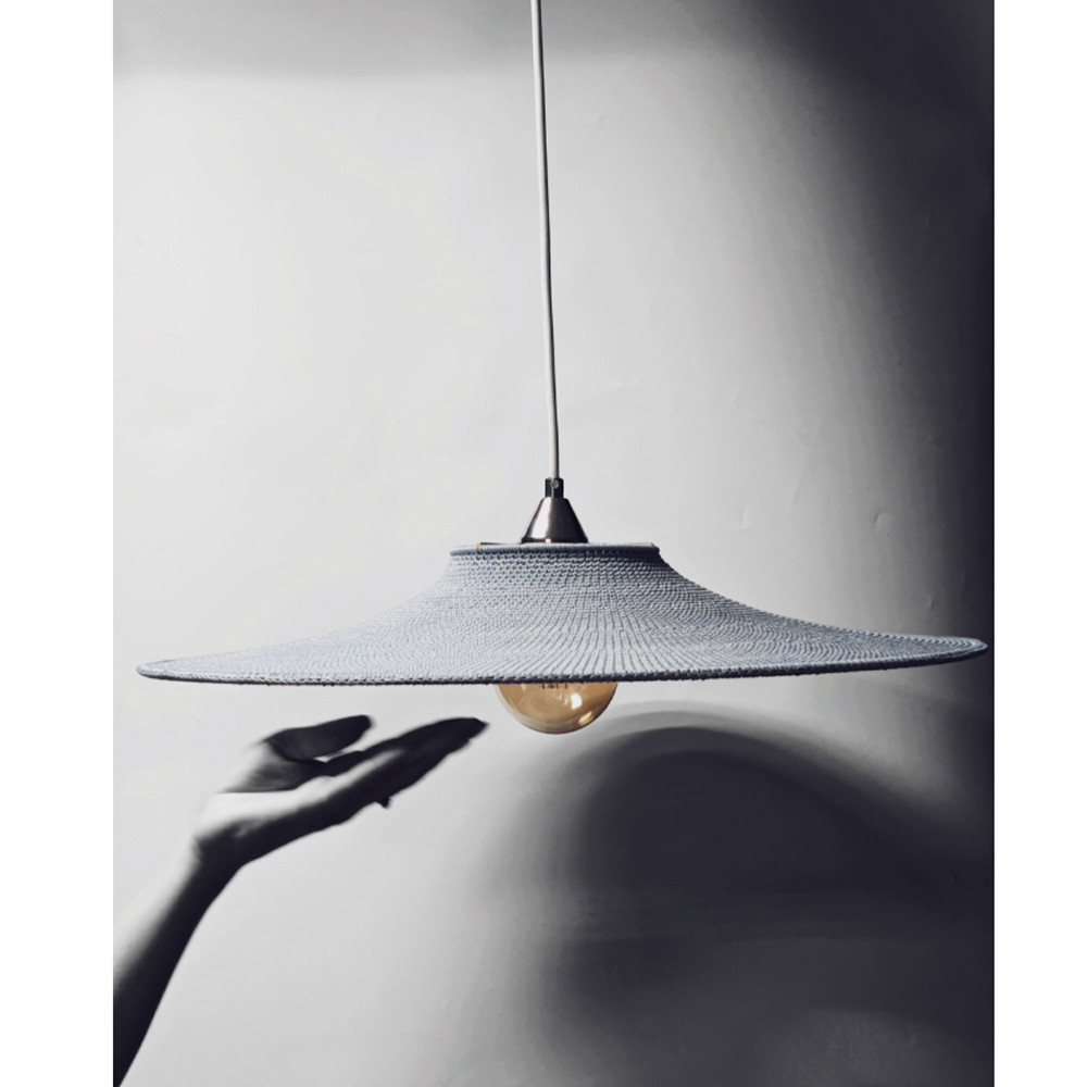 Подвесной вязаный белый светильник «Токио»