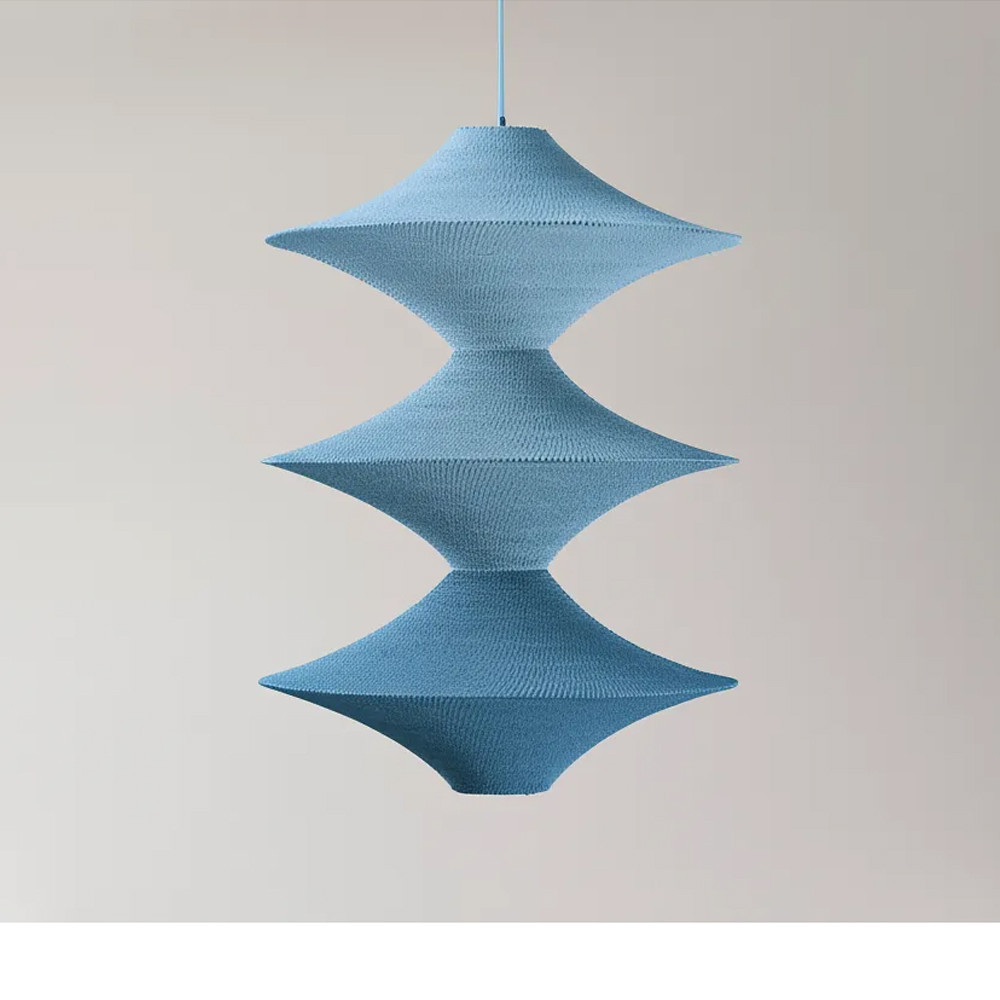 Подвесной вязаный голубой светильник «Звезда Востока 03»