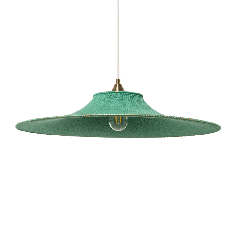 Подвесной вязаный зеленый светильник «Токио»