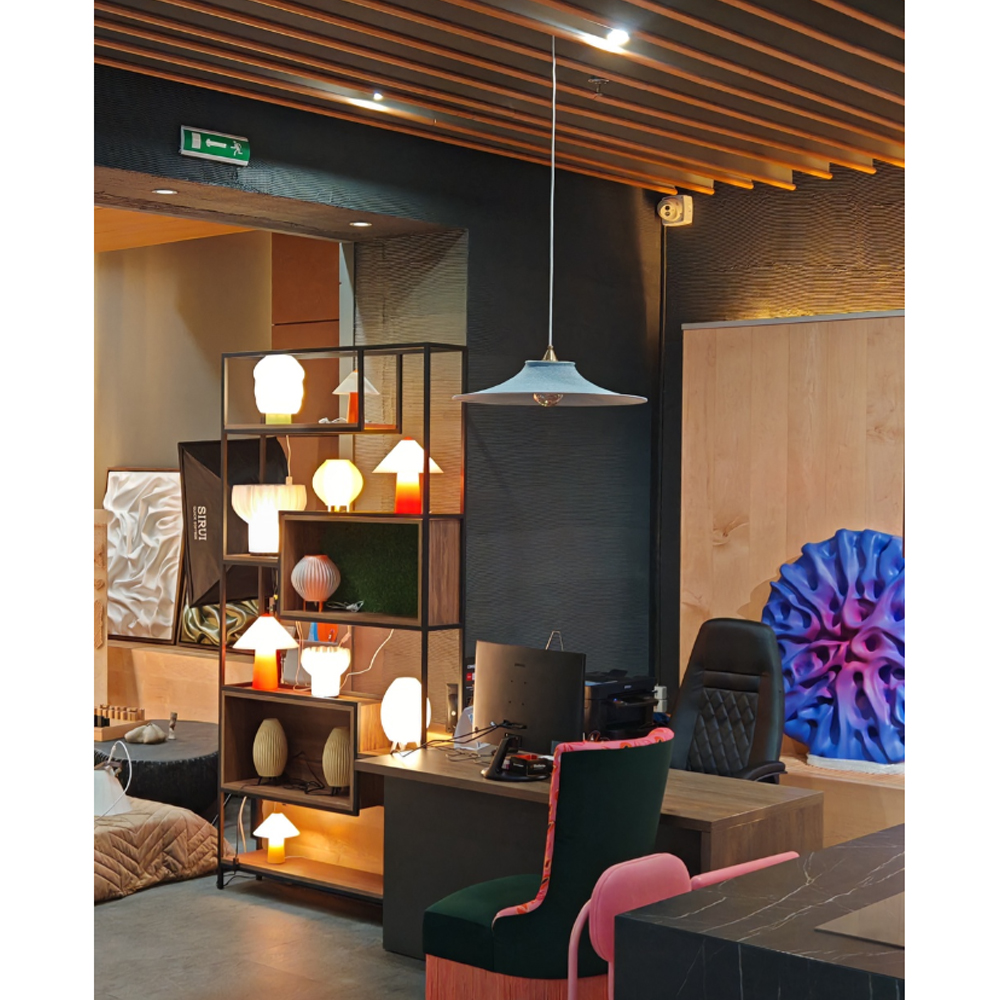 Подвесной вязаный зеленый светильник «Токио»